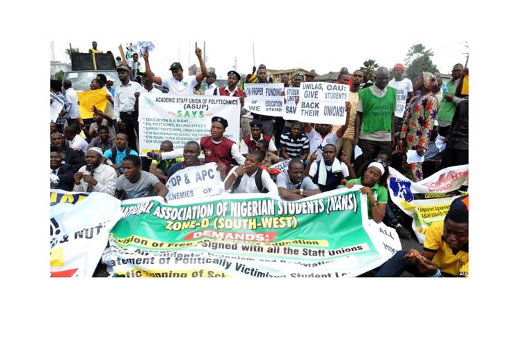 Teachers strike for more than a month demanding funding for education in Nigeria.