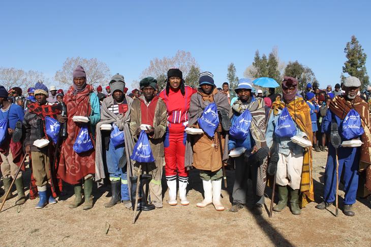 Harvest FM MD celebrates her birthday with shepherds at Sefikeng.