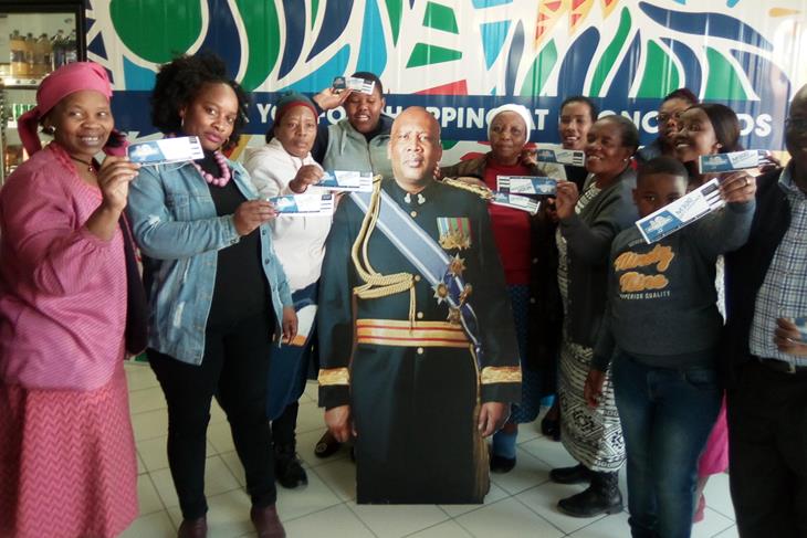 Royal Archives Museum awards shopping vouchers to winners in Maseru.