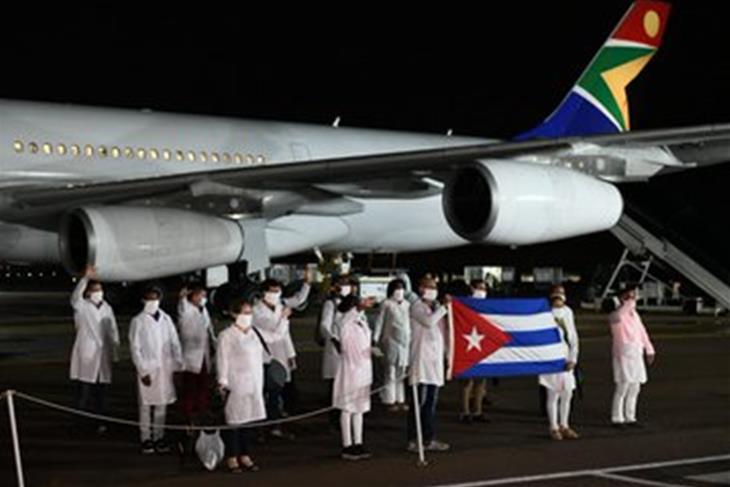 Over 200 Cuban health workers touch-down in SA to boost Covid-19 fight.