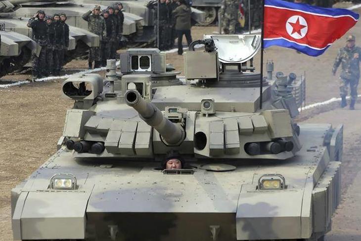 North Korea’s Kim test-drives new tank during military drills