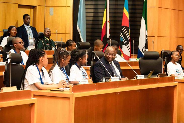 Lesotho receives baton to host 2026 children’s parliament