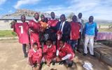 MP HANDS OVER SOCCER ATTIRE TO FOBANE HIGH SCHOOL