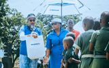 Chief donates school shoes to the vulnerable